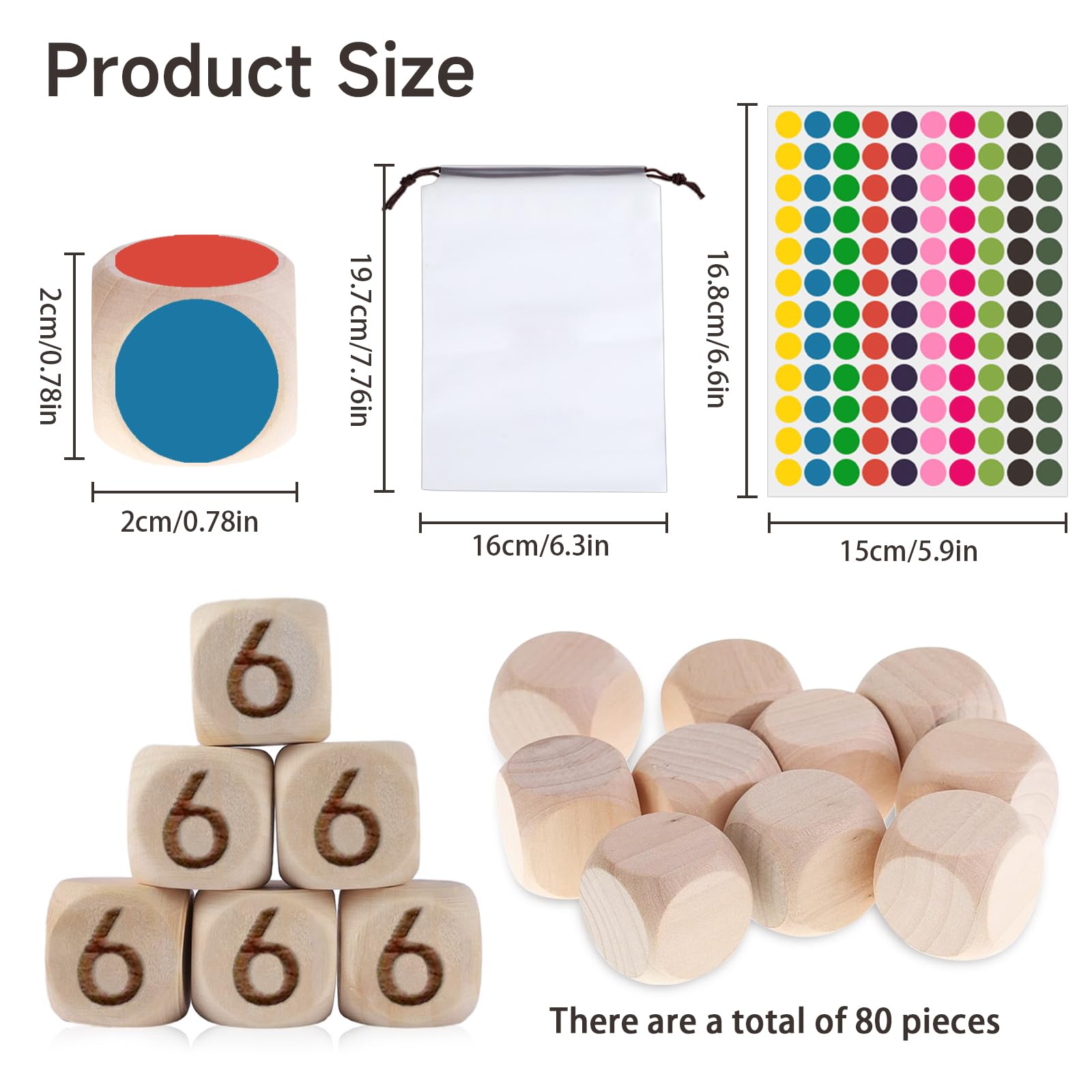 10 Pièces Dés Vierges En Bois D6 3cm Dés De Jeu Pour La Décoration Et 10 Pièces Dés Vierges En Bois D6 3cm Dés De Jeu Pour La Décoration Et