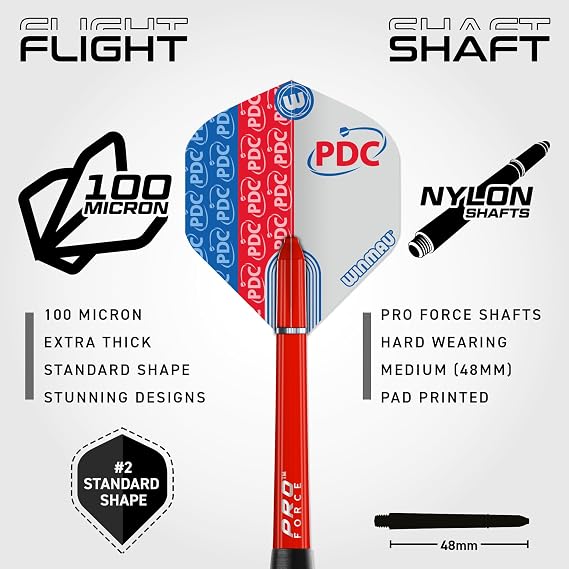 WINMAU PDC Blade 6 Dartboard Set with Dart Surround - Steel Dartboard Complete Set with 2 Sets Steel Darts Oche & Checkout Card - Professional Sisal Dartboard for Home Full rotation Professional PDC dartboard for tournaments