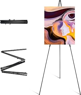 ARTIFY 63" Instant Display Sign Easel Stand, Tripod for Wedding Sign, Posters, Paintings,Canvas and Poster Board, Portable Display Stand for Home School Supplies、Shop and Various Ceremonies