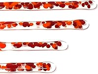 Vista 9 de Handmade Glass Swizzle Sticks: The Aiden (Paradise Collection) - 7.25 inch stirrer for Coffee Tea and Mugs - Set of 4 with Gift Box by studioTica