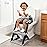 Potty Training Seat SKYROKU Potty Training Toilet with Step Stool Ladder, for Kids Boys Girls Toddlers - Comfortable Safe Potty Seat with Anti-Slip Pads Ladder (8898 Black)