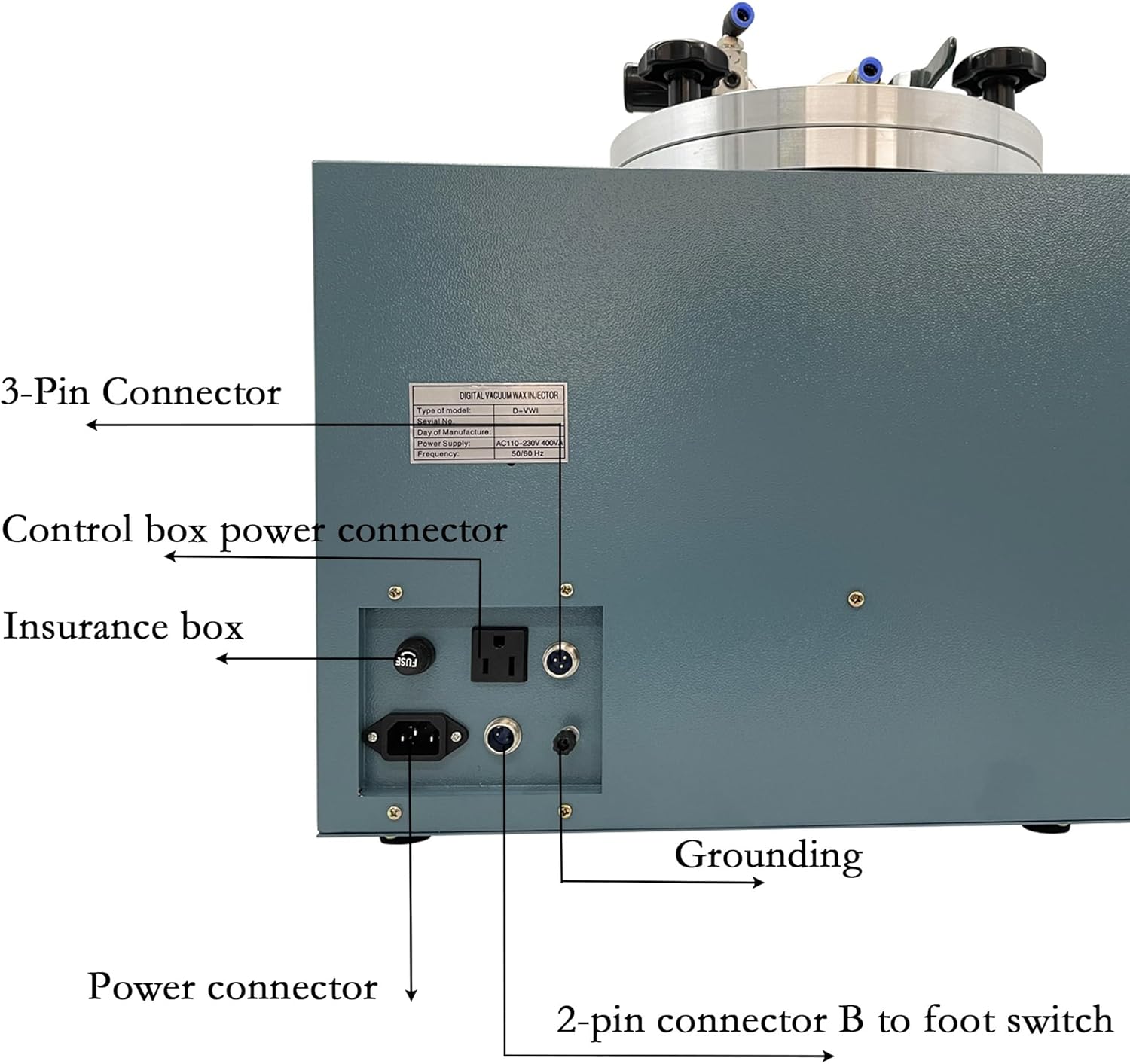 Maisutseb 6.6lbs Vacuum Wax Injectior, Wax Injector for Jewelry Dental, Large Capacity Wax Casting Molding Machine 110V