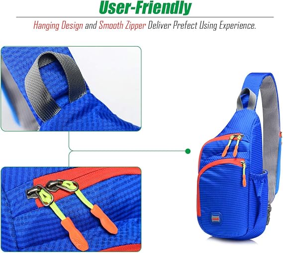 Gisdanchz Sling Backpack Waterproof Lightweight One Strap Shoulder Chest Bag for Outdoor Hiking Sports