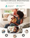 Dr.Care LumiView Smart WiFi Baby Monitor with Clip Mount - 5" 1080P FHD & 2K Camera App Control, Privacy Mode, 5000mAh Removable Battery, Cry & Motion Alerts, HD Night Vision, RGB Night Light
