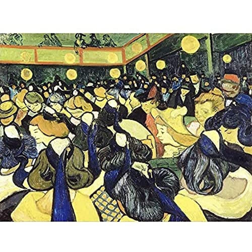 Vincent Van Gogh The Dance Hall In Arles Art Print Canvas Premium Wall Decor Poster Mural