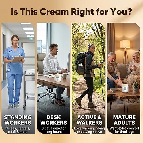 Miniatura 7 de Crema neuropatía - Loción corporal de magnesio para aliviar los nervios, crema de magnesio para pies, manos y rodillas con cloruro de magnesio e