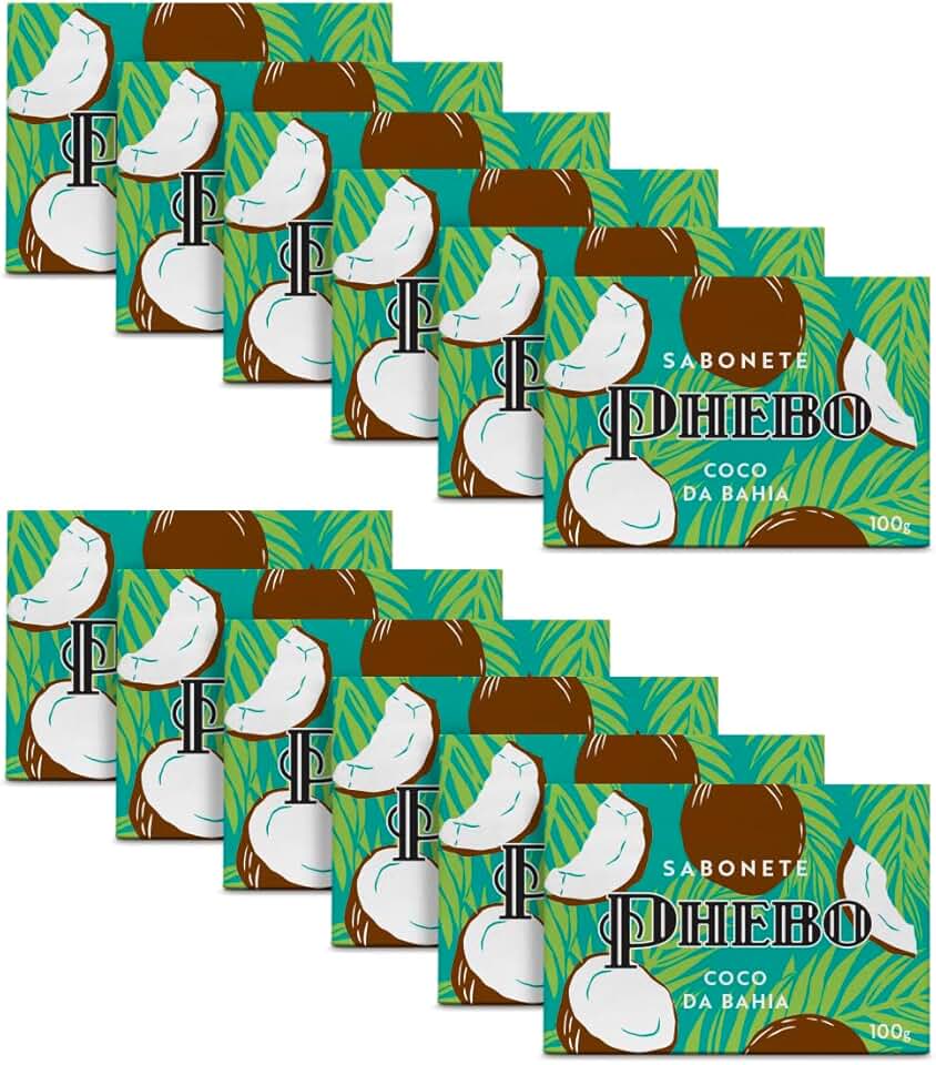 Phebo Sabonete, Coco da Bahia, 100g, 12 unidades