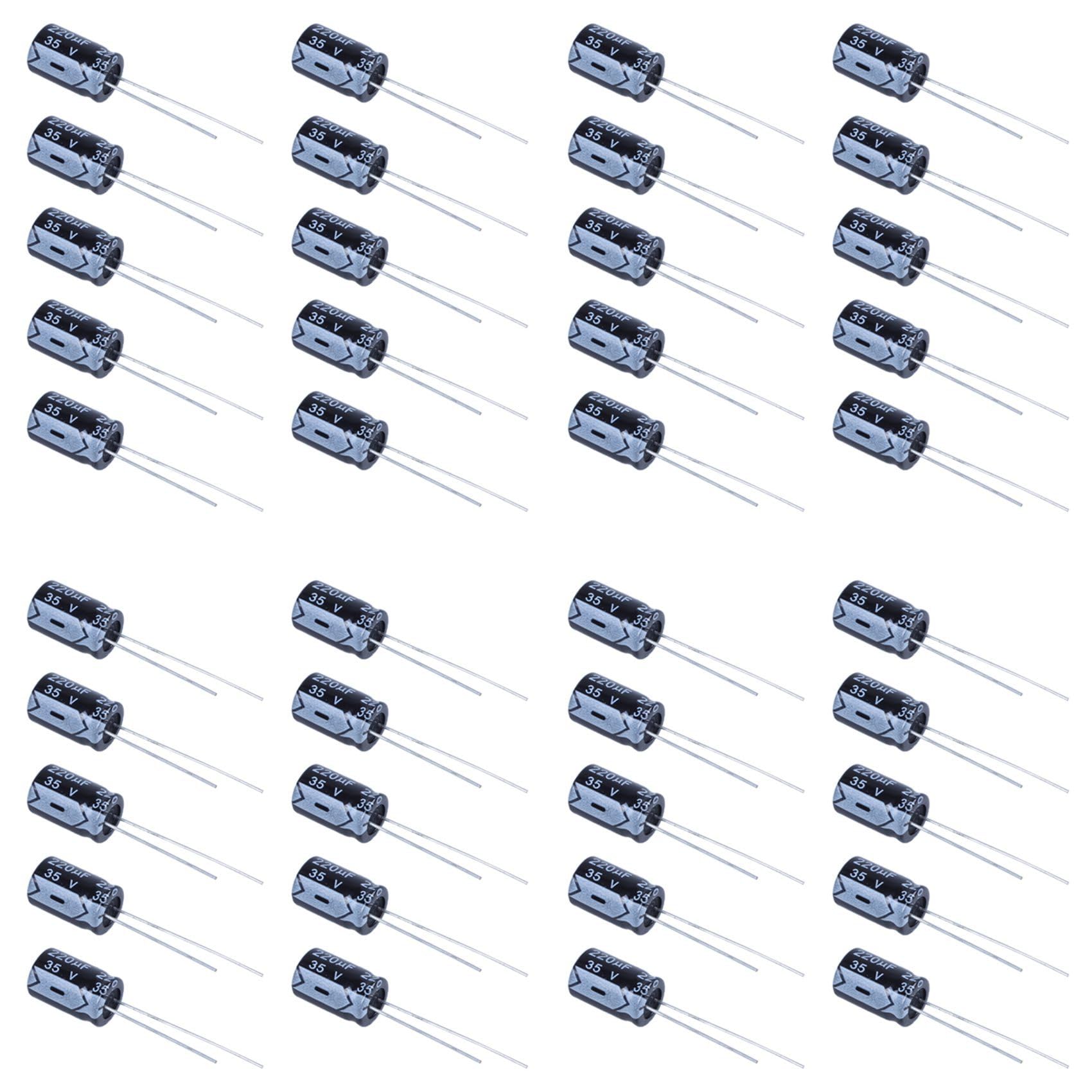 Jnchdghwa 40 X 220uF 35V 105C Radial Electrolytic Capacitor 8x12mm