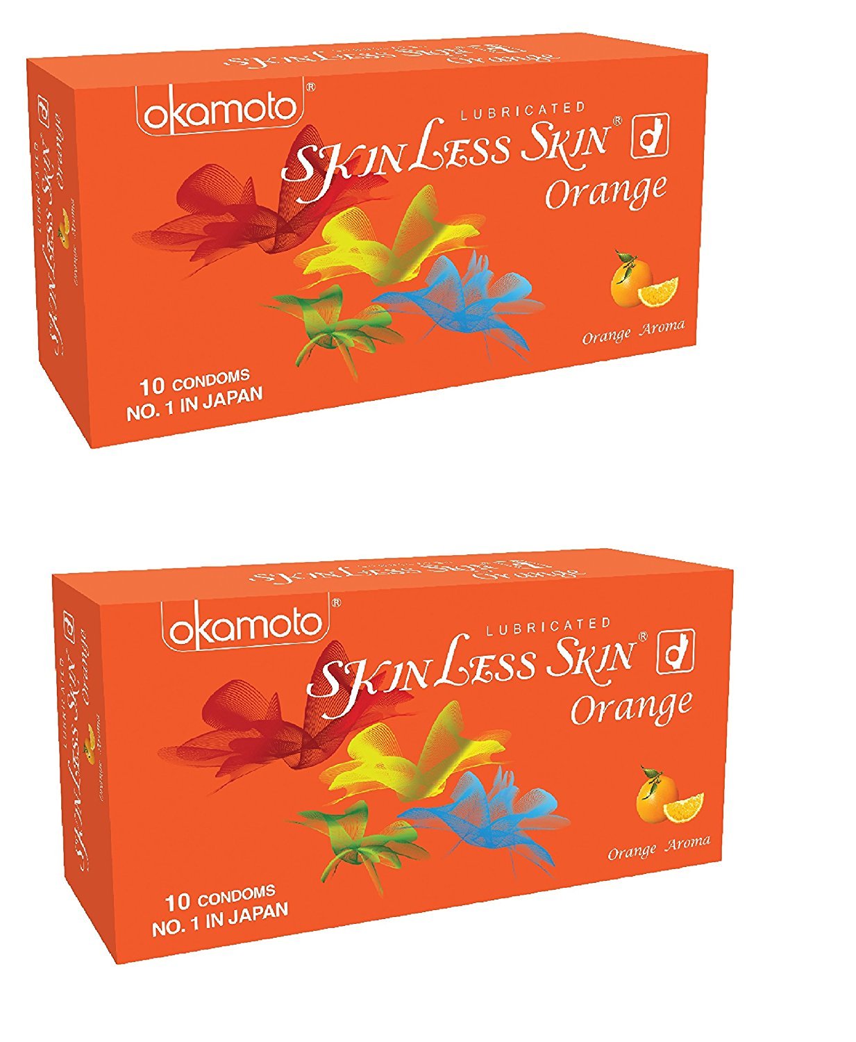 Okamoto Condoms For Men Skinless Skin - Orange (2 x 10s)-image-43