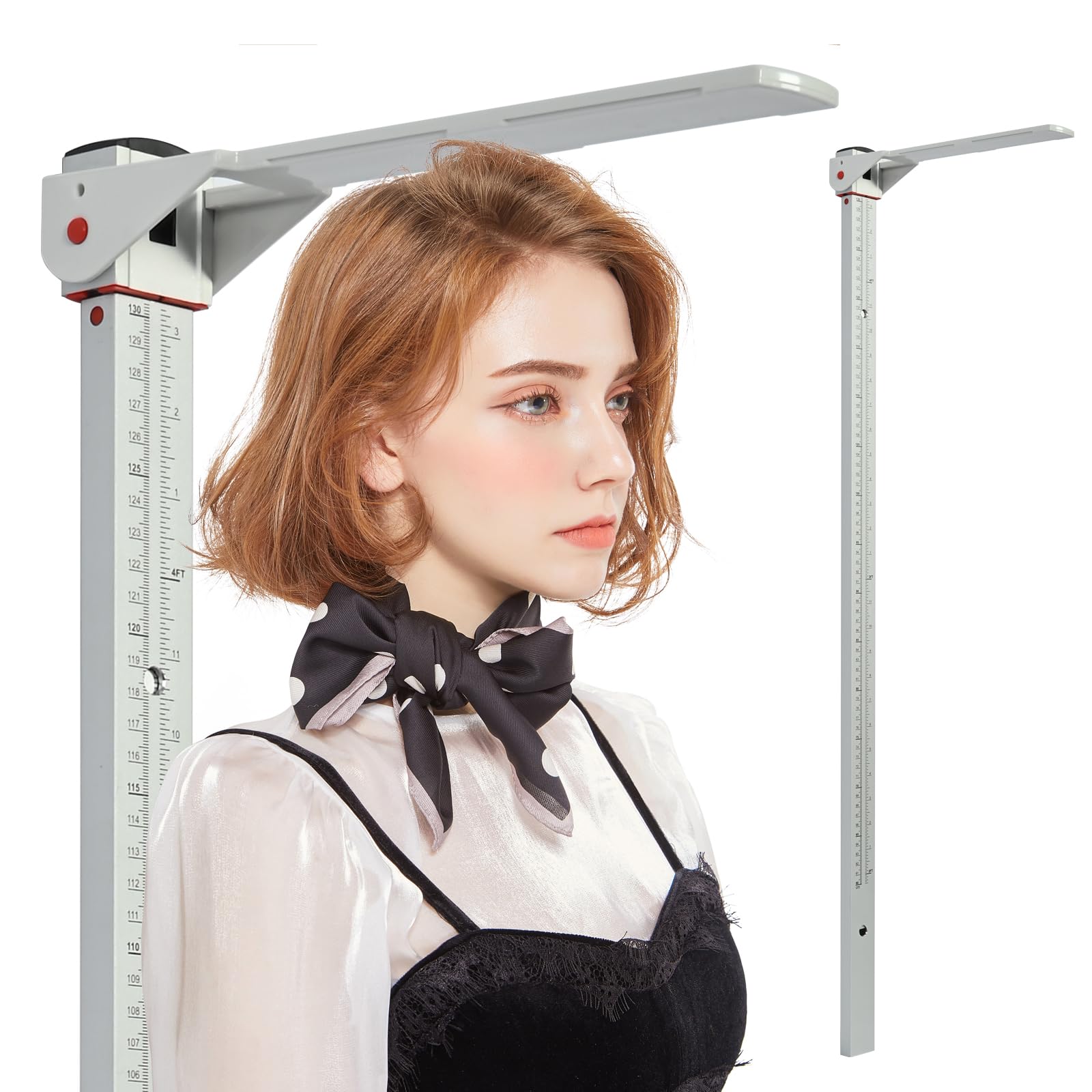 uyoyous Asta di misurazione dell'altezza, stadiometro portatile, in alluminio, per bambini e adulti, altezza misurabile 200 cm