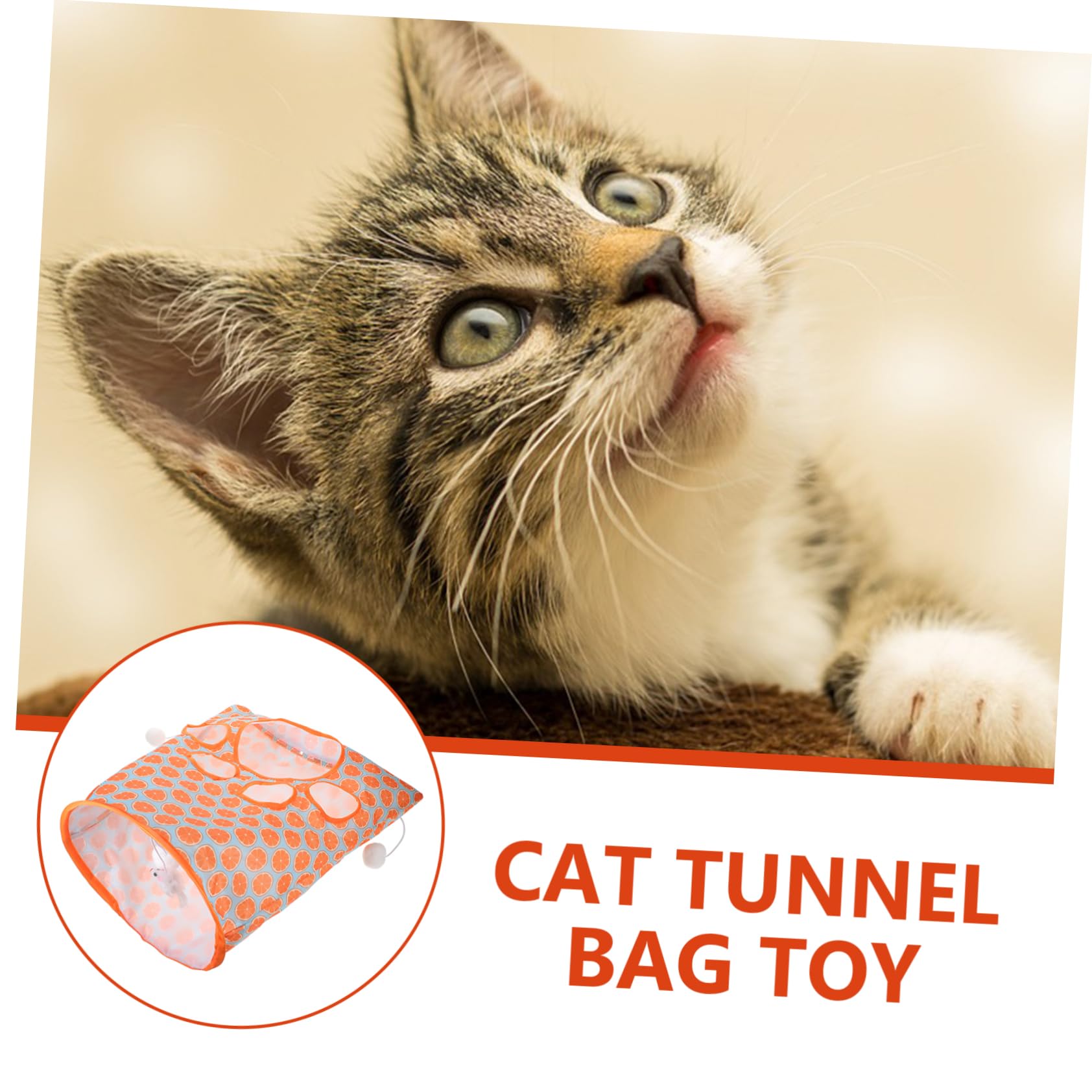 Mipcase 3pezzi Tunnel Per Gatti Con Pompon Gioco Interattivo Per Istinto Di Esplorazione Giocattolo Per Uso Ed Esterno Per Amici Con Animali Domestici Spazio Privato Sicuro e Confortevole