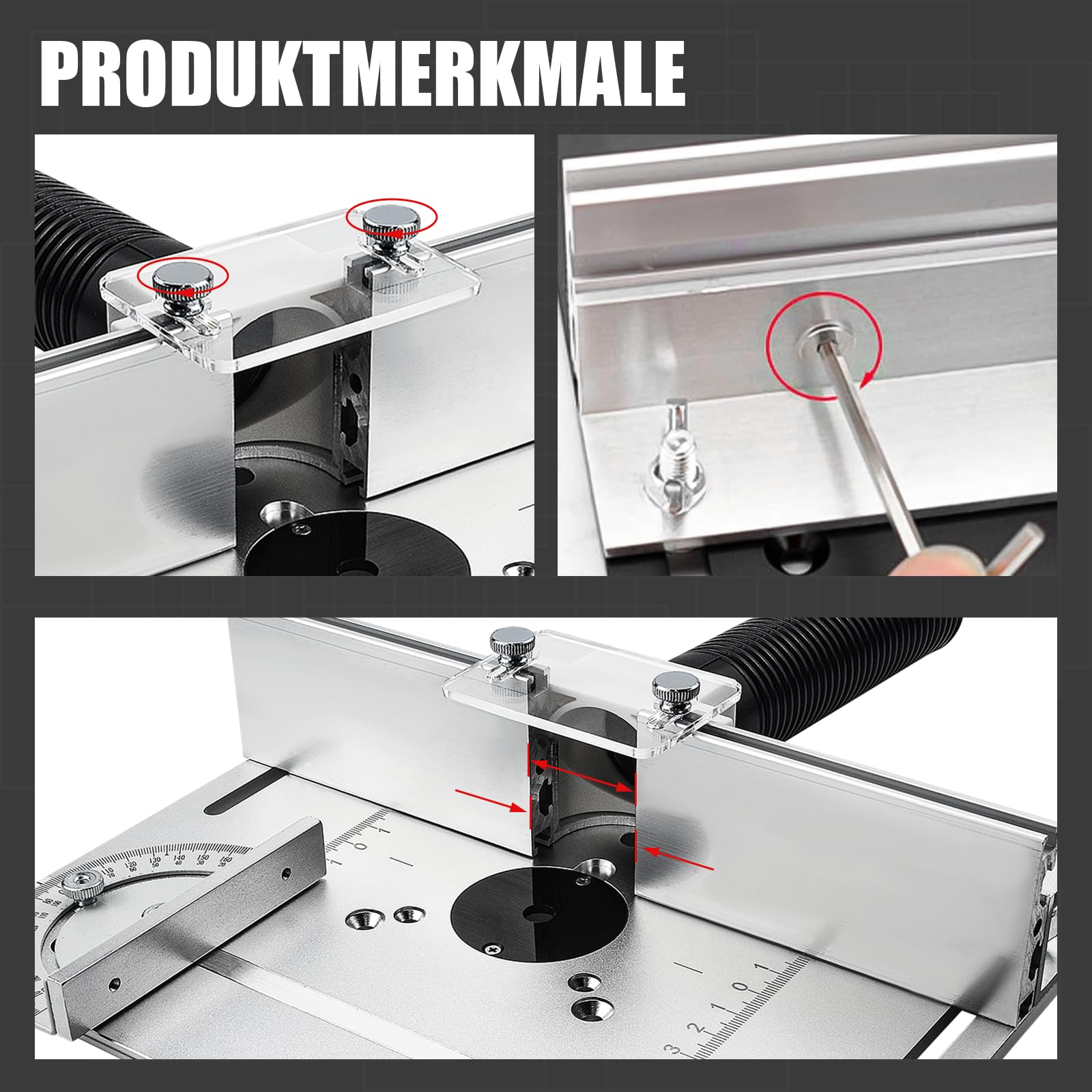 Piastra In Alluminio Per Router - Per Tavoli Da Lavoro E Fresatura