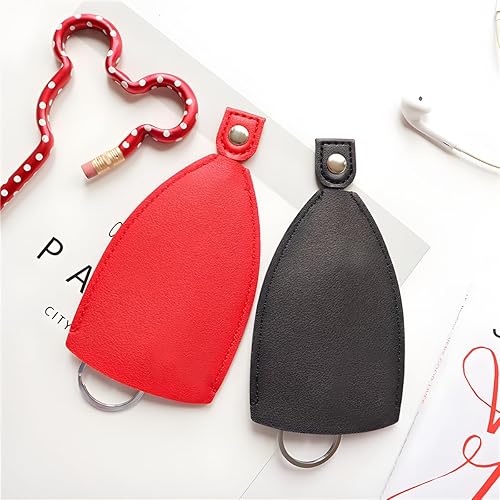 Miniatura 6 de 2 fundas para llaves de automóvil, de piel sintética, con funda, funda de cuero de gran capacidad, bolsa portátil de almacenamiento de llaves, bolsa