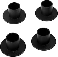 Vista 10 de FiveSeasonStuff Juego de 2 portavelas vintage chapados en negro con mango para candelabros de cera cónica