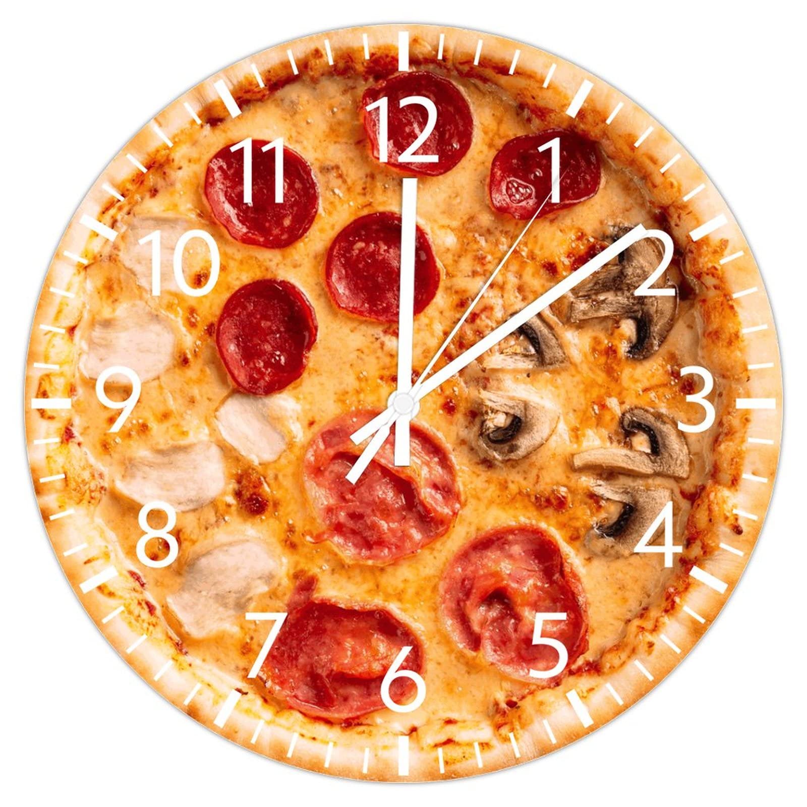 Horloge murale chiffres alimentaires en PVC silencieuse contre la fatigue visuelle et sonore
