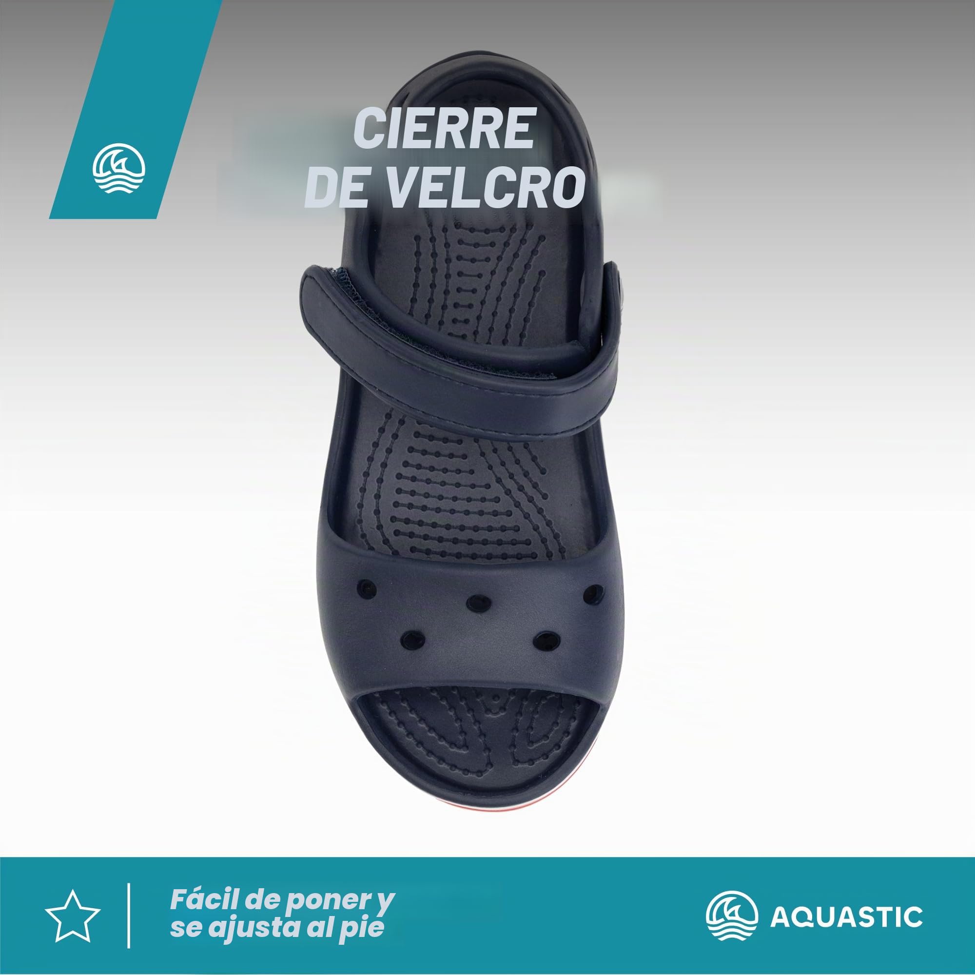 AQUASTIC Sandi Jr, Sandalia Unisex niños