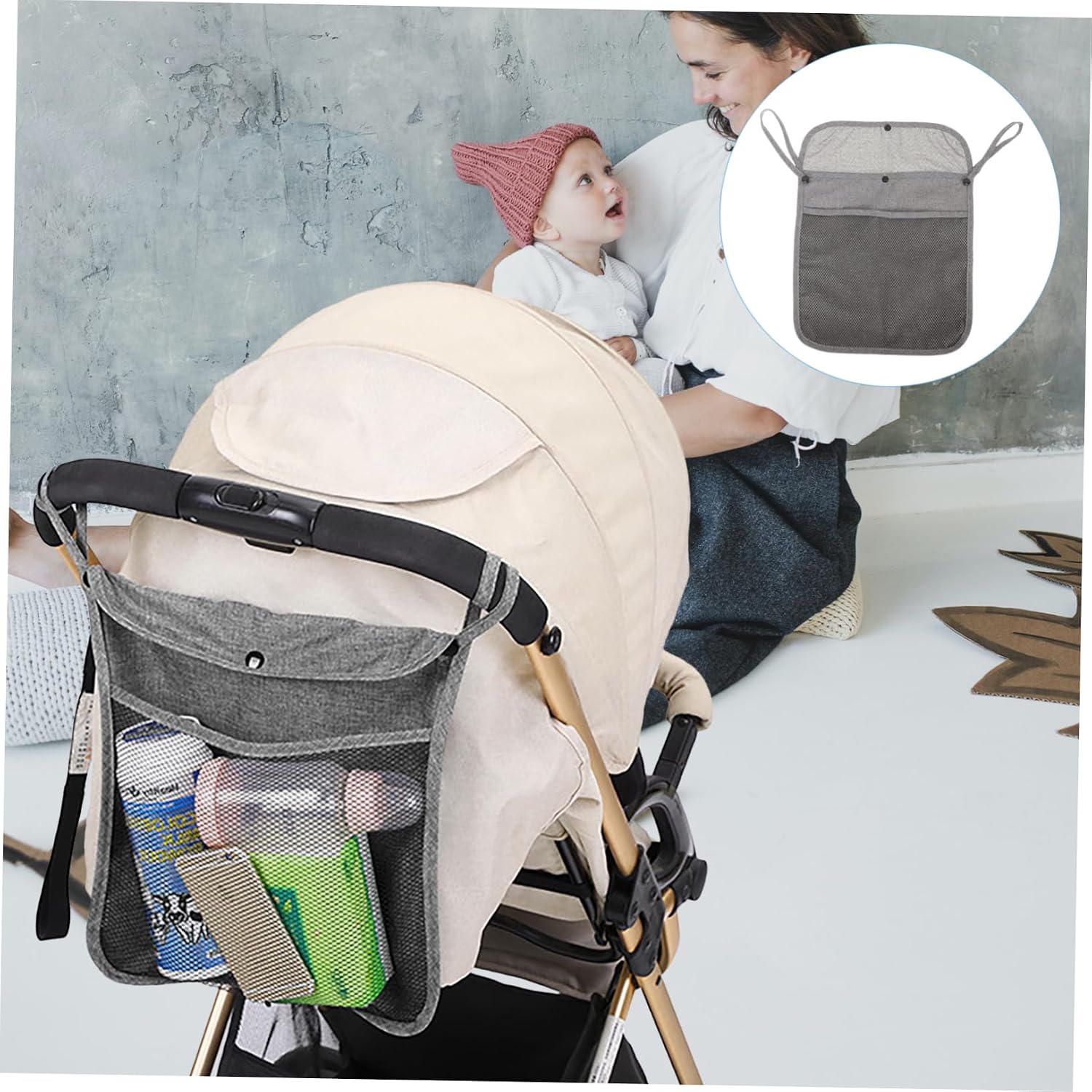 Stroller Organizer Bag Diaper Bag Organizer Pouches Portable Snack Tray Accessory for Travel