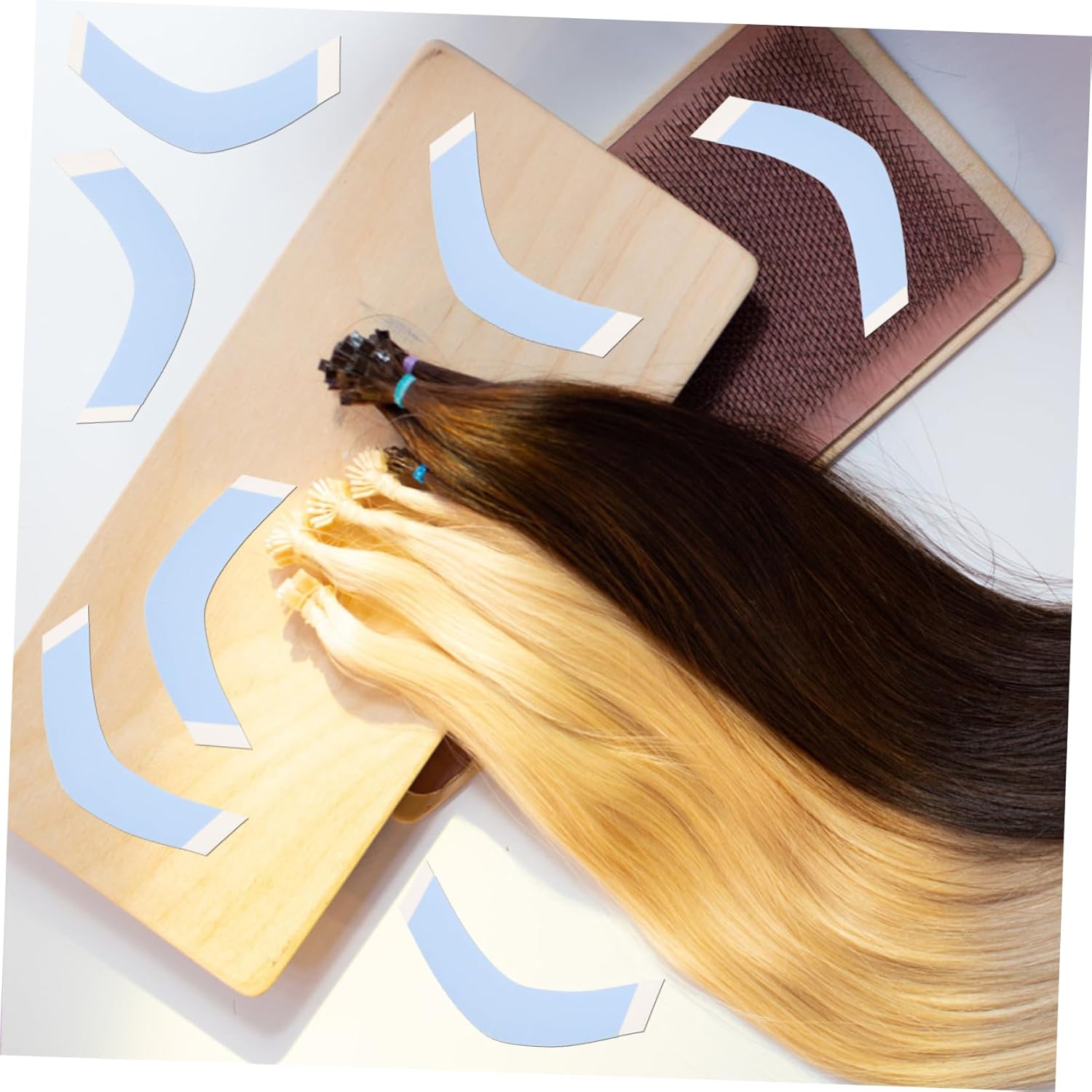 Beaupretty 5sets 36 Sheets Double Sided Hair Tape for Wigs Lace Extensions and Toupees Strong Adhesive Lightweight Durable for Cosplay and Professional Use 36sheets*5
