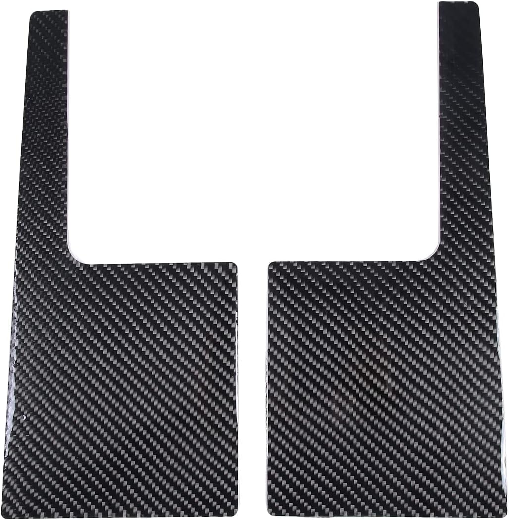 Daeiclru Real Carbon Fiber Car Center Console Panel Trim Cover Compatible with Jaguar F-TYPE 2013-2022, Center Console Dashboard Trim Cover Sticker Accessories (Style B - Black)