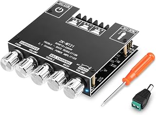 Daakro ZK-MT21 2.1 Bluetooth Amplifier Board 50W+50W+100W Subwoofer Amp, Treble/Bass/Sub Control, DC 9-24V, AUX Input, DIY Wireless Speakers