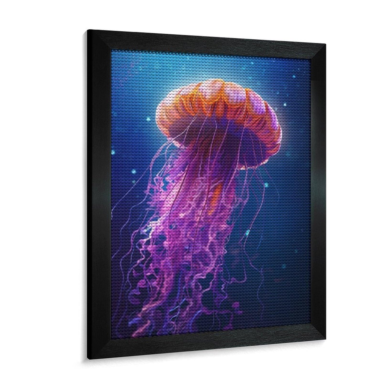 Amazon | ダイヤモンドアート 海に浮かぶカラフルなクラゲ