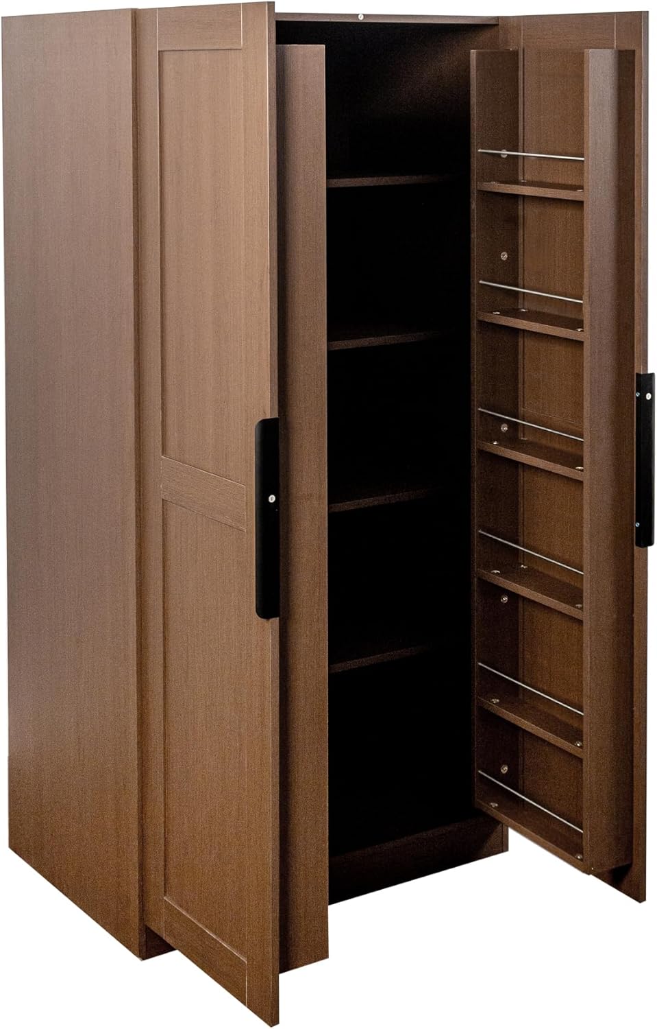 62.99 Inch Freestanding Kitchen Pantry Cabinet with Doors & Shelves, Large Storage Cupboard for Kitchen Dining Room Living Room, White Wood Buffet Sideboard