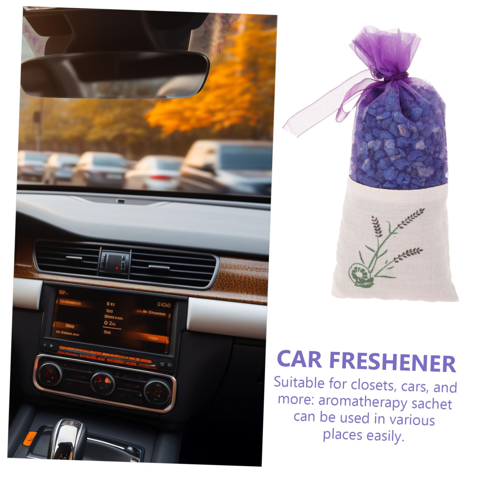 GARVALON 6pezzi Sacchetti Profumati Per Auto Decorazioni Per Con Minerali Naturali Profumo Gelsomino Per Ambienti Domestici e Viaggi