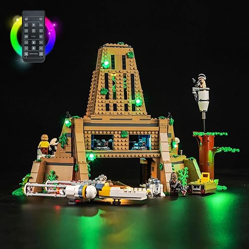 Miniatura 7 de Kit de luz LED mejorado para Lego Star Wars A New Hope Yavin 4 Rebel Base Building Set, compatible con Lego 75365 (modelo no incluido)