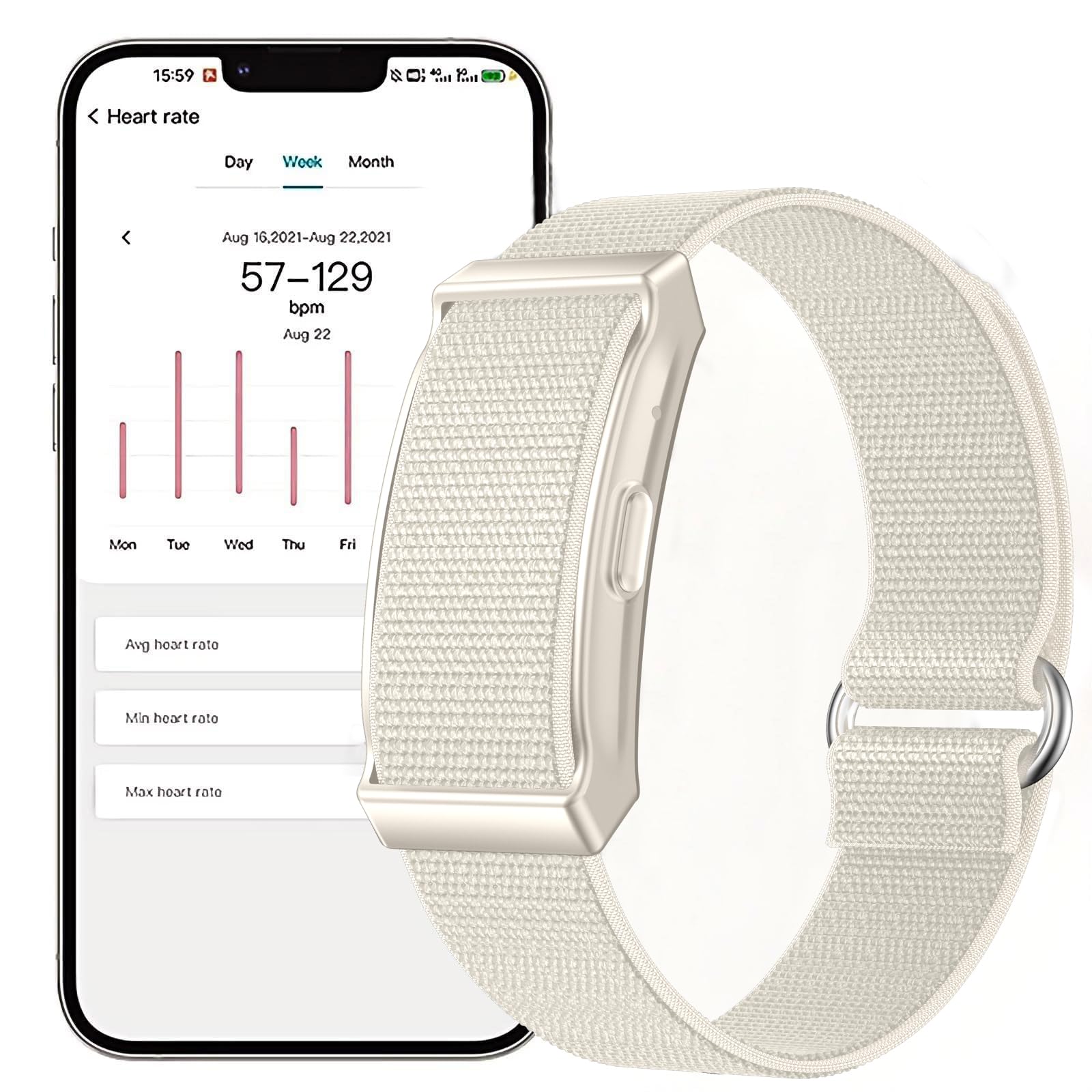 Fitness Armband ohne Display mit 2 Armbänder, Smart Band Aktivitätstracker Schlaftracker Schrittzähler Langer Akkulaufzeit Wecker Armband Vibration Laufuhr