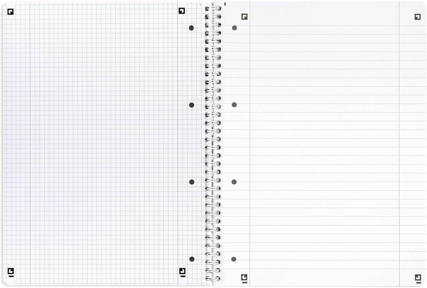 Oxford Collegeblock Duo A4+ kariert und liniert, 80 Blatt (rosa/gelb | TOUCH, 5er Pack)