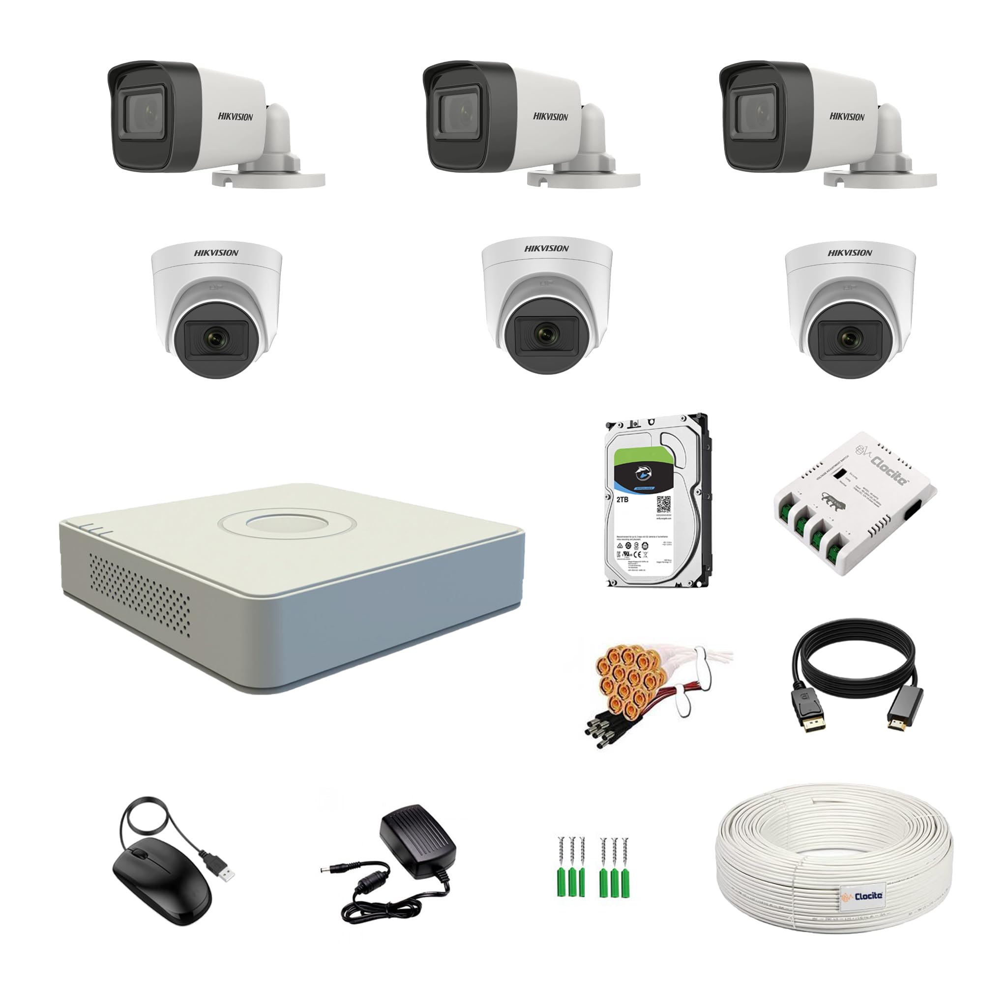 Hikvision 8 Channel DVR Kit - 5MP Cameras & 2TB HDD -11