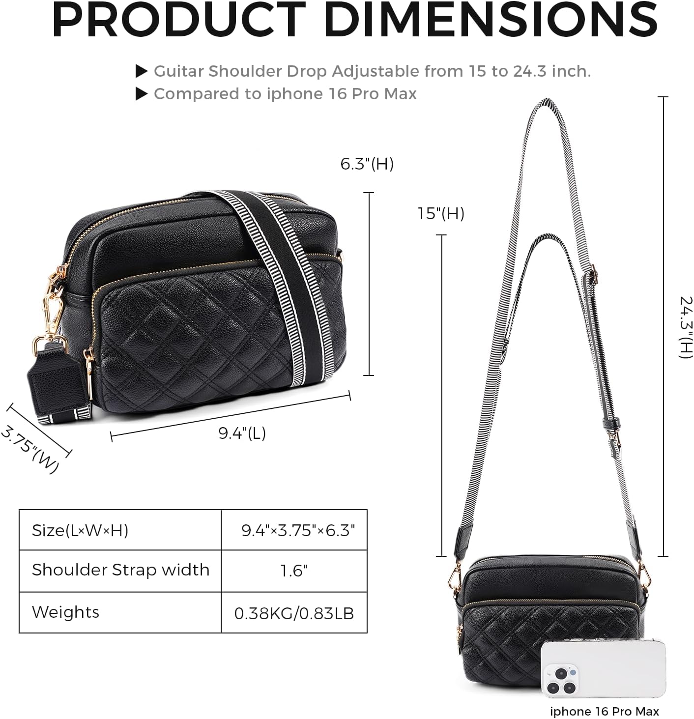 Small Crossbody Bag,Vegan leather Purses for Women Trendy, Quilted Crossbody Purse, Shoulder Handbag - Image 4