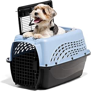 Petmate Dog Crates for Small Dogs & Cat Carriers, Two-Door Plastic Pet Kennel, Top & Front Loading, Made in USA, 24\\\\\\\