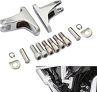 Vista 2 de Kit de montaje de clavija de pie de pasajero para Harley Davidson Touring Road King Electra Glide Street Glide Road Glide 1993 y posterior, cromado