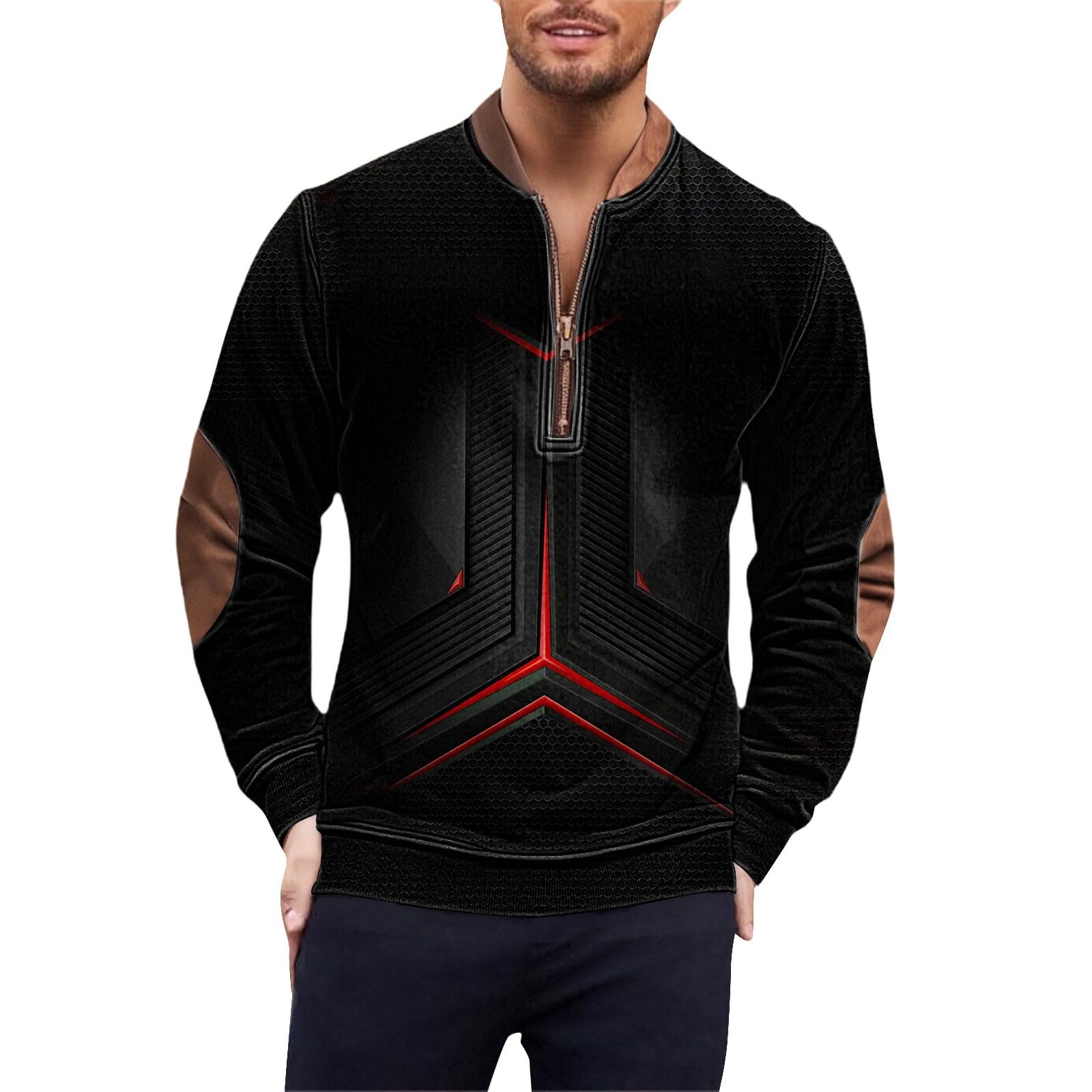 Chaquetones Hombre Invierno Sudadera con Cremallera De Un para Hombre, Informal, Manga Larga, Cuello Alto, Poliéster, Tallas S-5Xl Traje Azul Chaqueta Cortavientos Camisa Sin Mangas Ropa