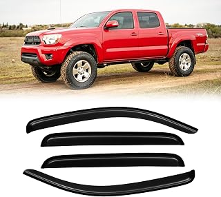 Rain Guards Window Visor for 2005-2023 Toyota Tacoma Double Cab Out-Channel