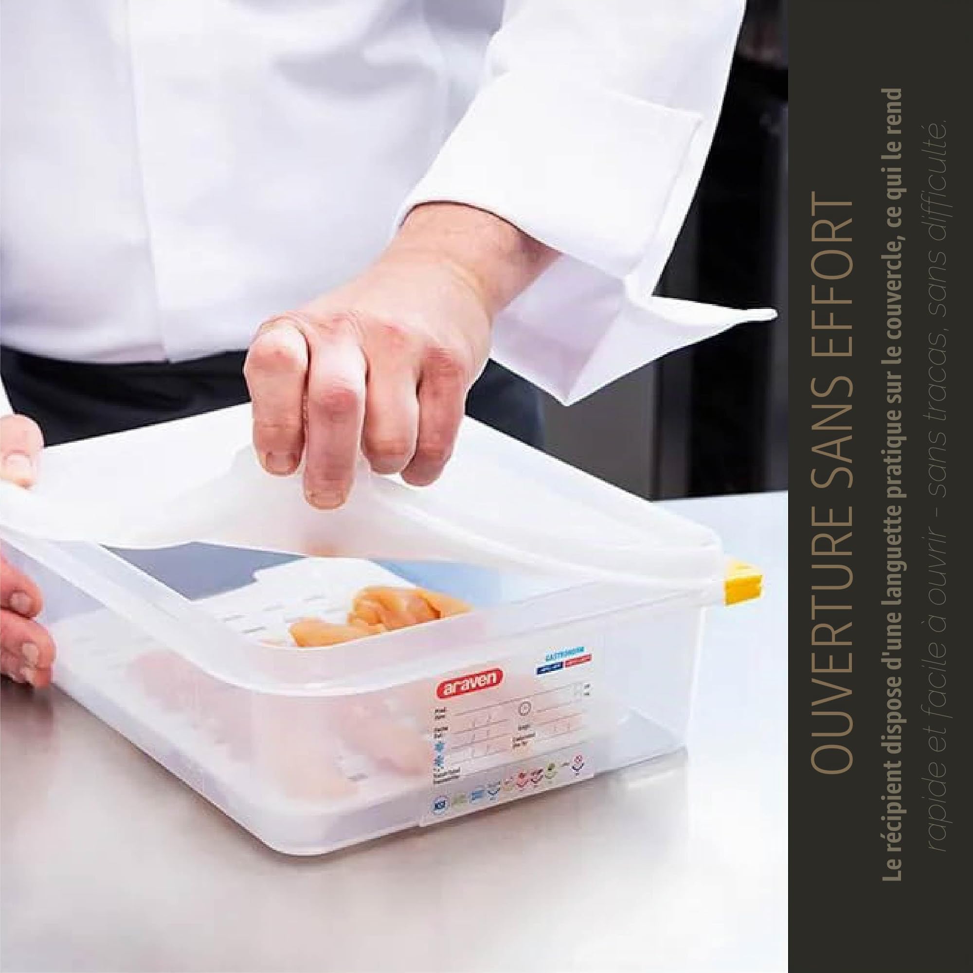 Araven Gastronorm Hermétique Conteneur Alimentaire L. 21 530 x 325 x 150