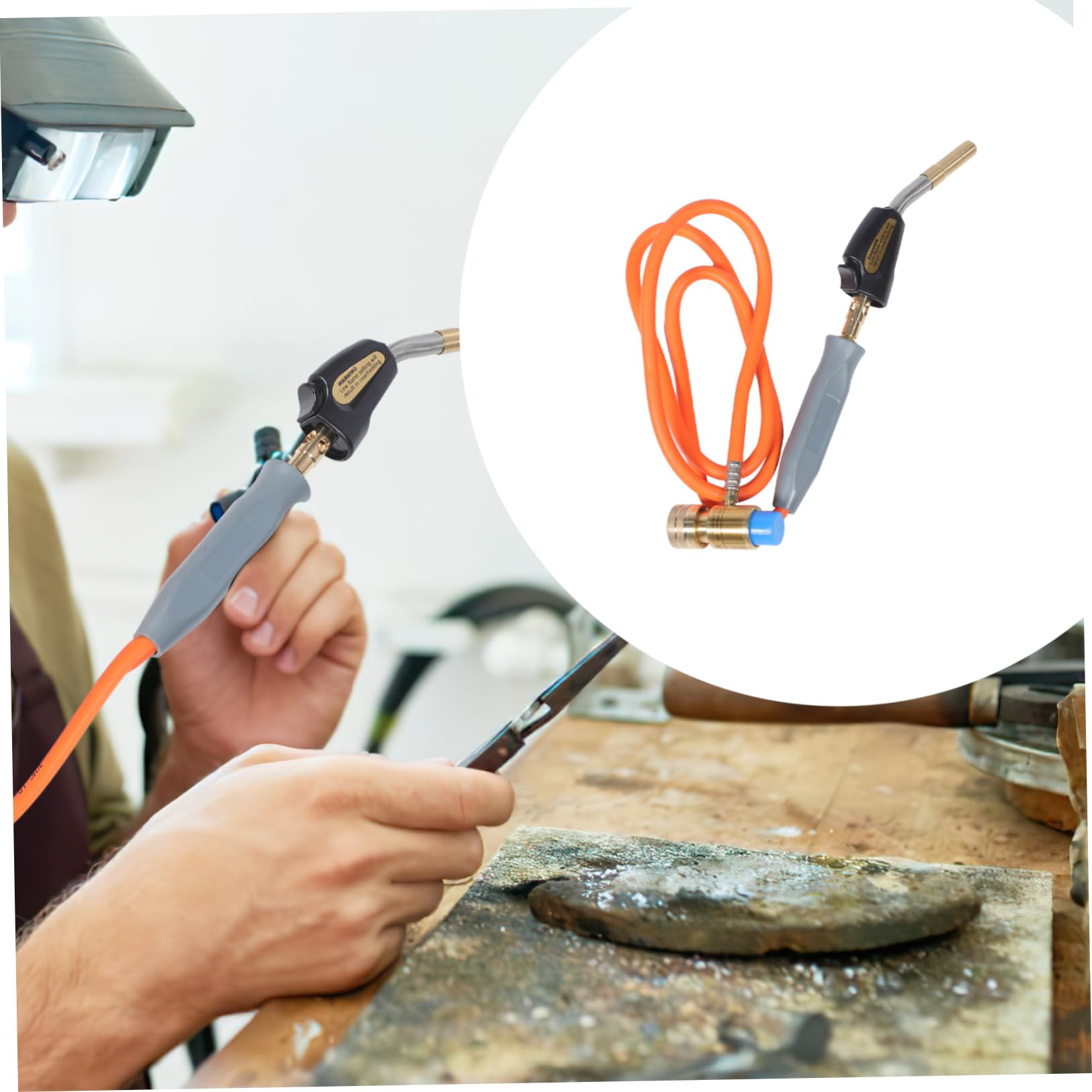 TOPBATHY Cabezal De De Portátil Quemador De Gas Para Derretir Kit De Con Desgasificador