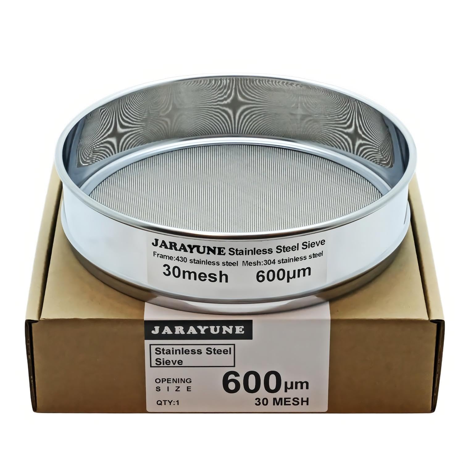 Stainless Steel Lab Sieve - 8 Inch Mesh Sifter -8
