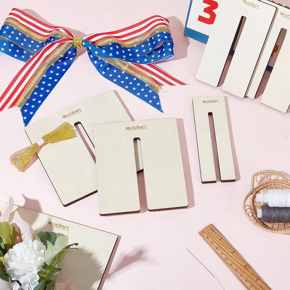 Kit 6 Modelli Legno Per Fare Fiocchi - Strumenti Artigianali Fai Da Te Per Creare Archi Decorativi Con Nastri - Foto 2