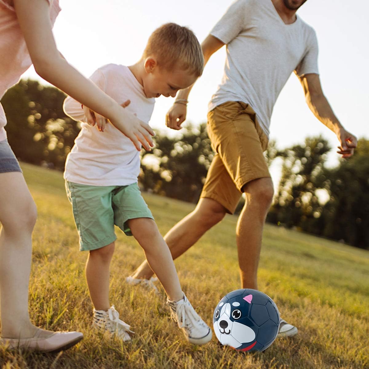 Kid's Soccer Ball Mini Ball for Kids,Toddlers Soft Touch Balls Size 3, Shipped Deflated (the Husky, Size 3 - 7 inch ball - for age 4 to 8)