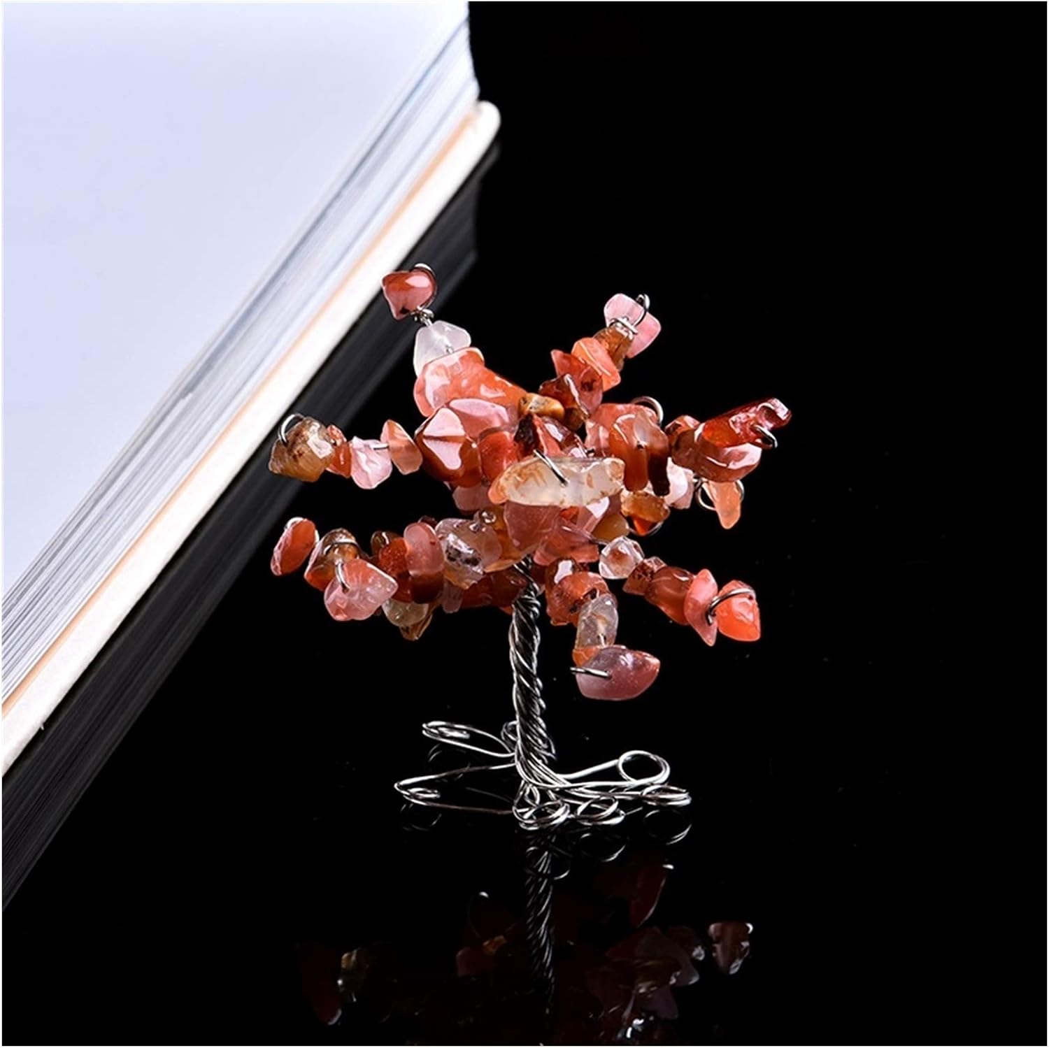 Crystal Natural Crystal Mineral Ornaments Decoration Gem Tree Family Home Decoration Couple Decoration Spiritual Gift Feng Shui Gemstone Desk Decor