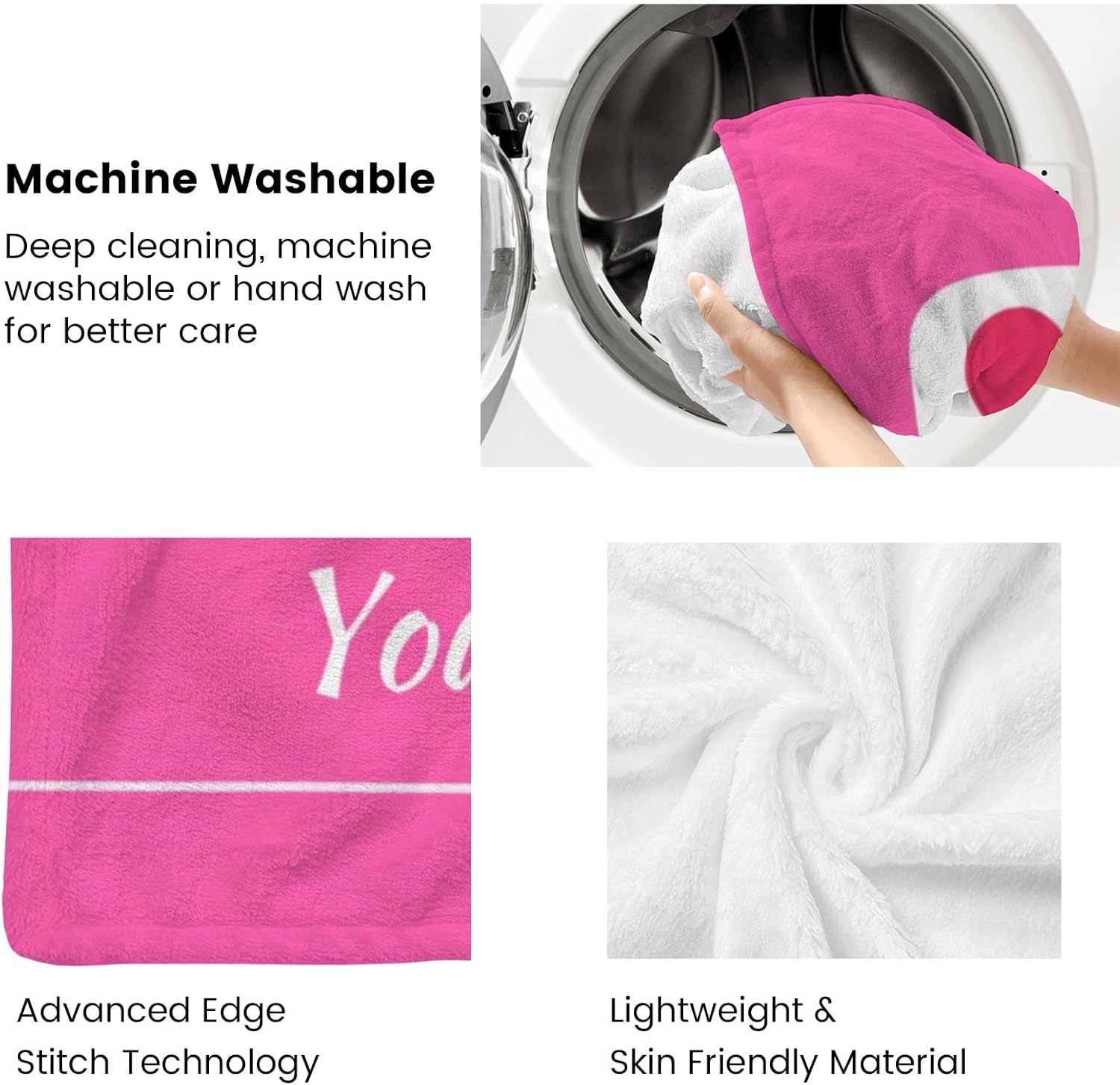 Personalized Avocado Blanket with Name, Custom Throw Blanket for Kids Girls, Fuzzy Soft Blanket Microfiber, 50"" x 60""