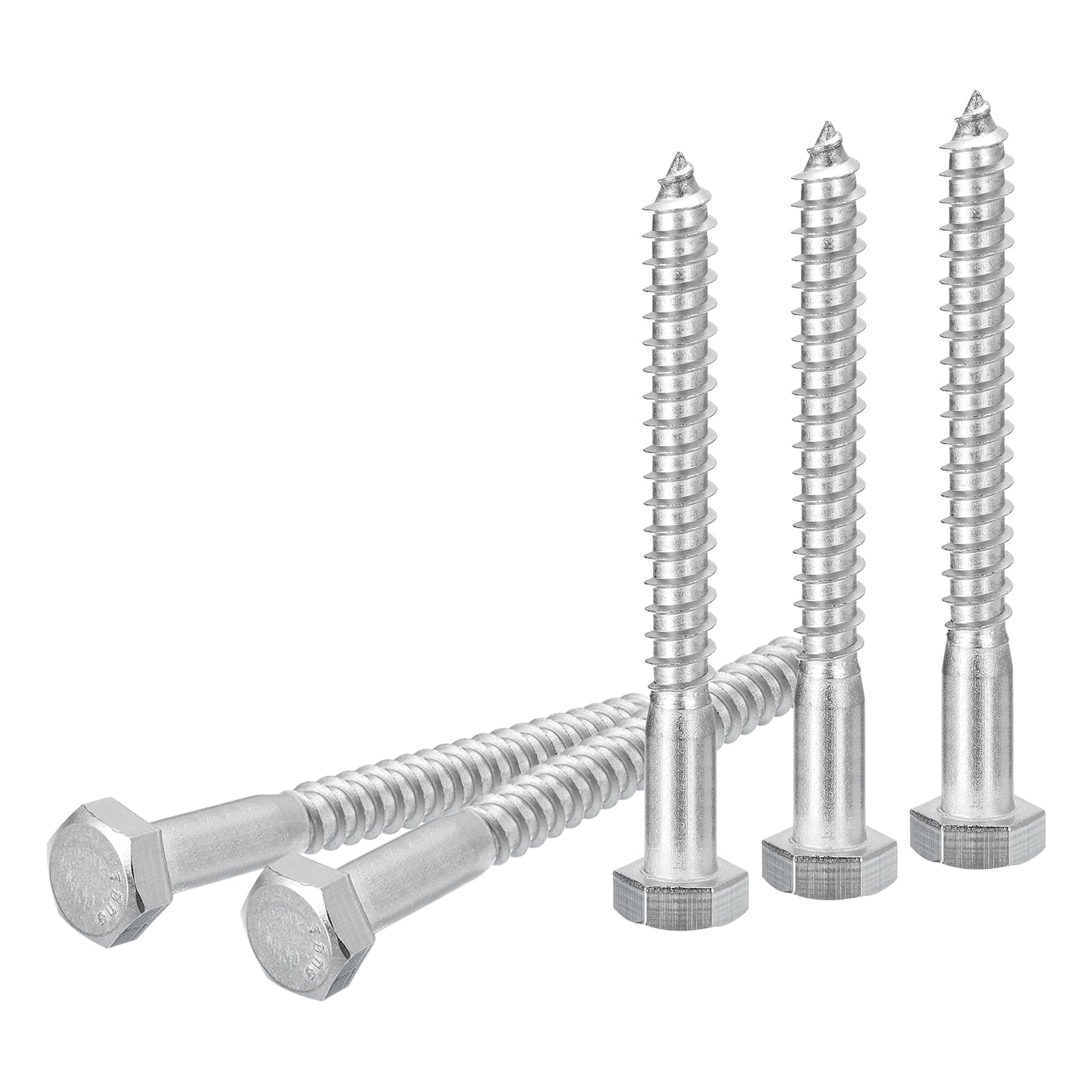 DTGN 5/16" x 3" Hex Lag Bolts, 5 Pack, for Woodworking Furniture