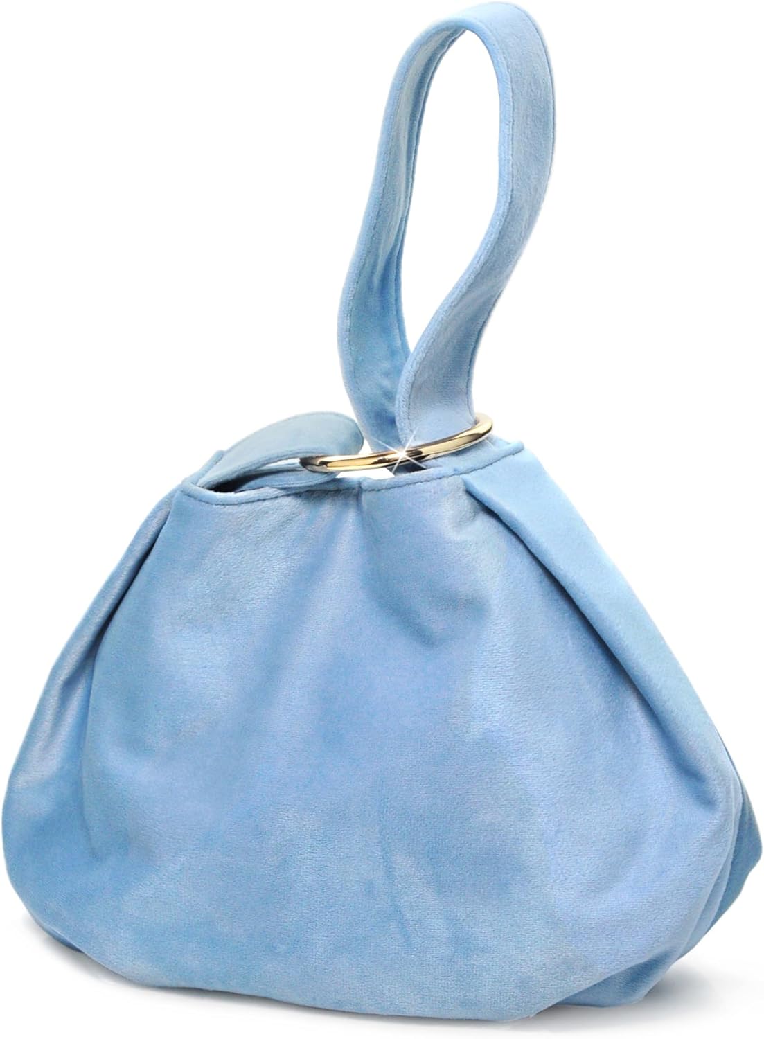 Women Clutch Velvet Top Handle Bag Wristlet Small Tote Purse