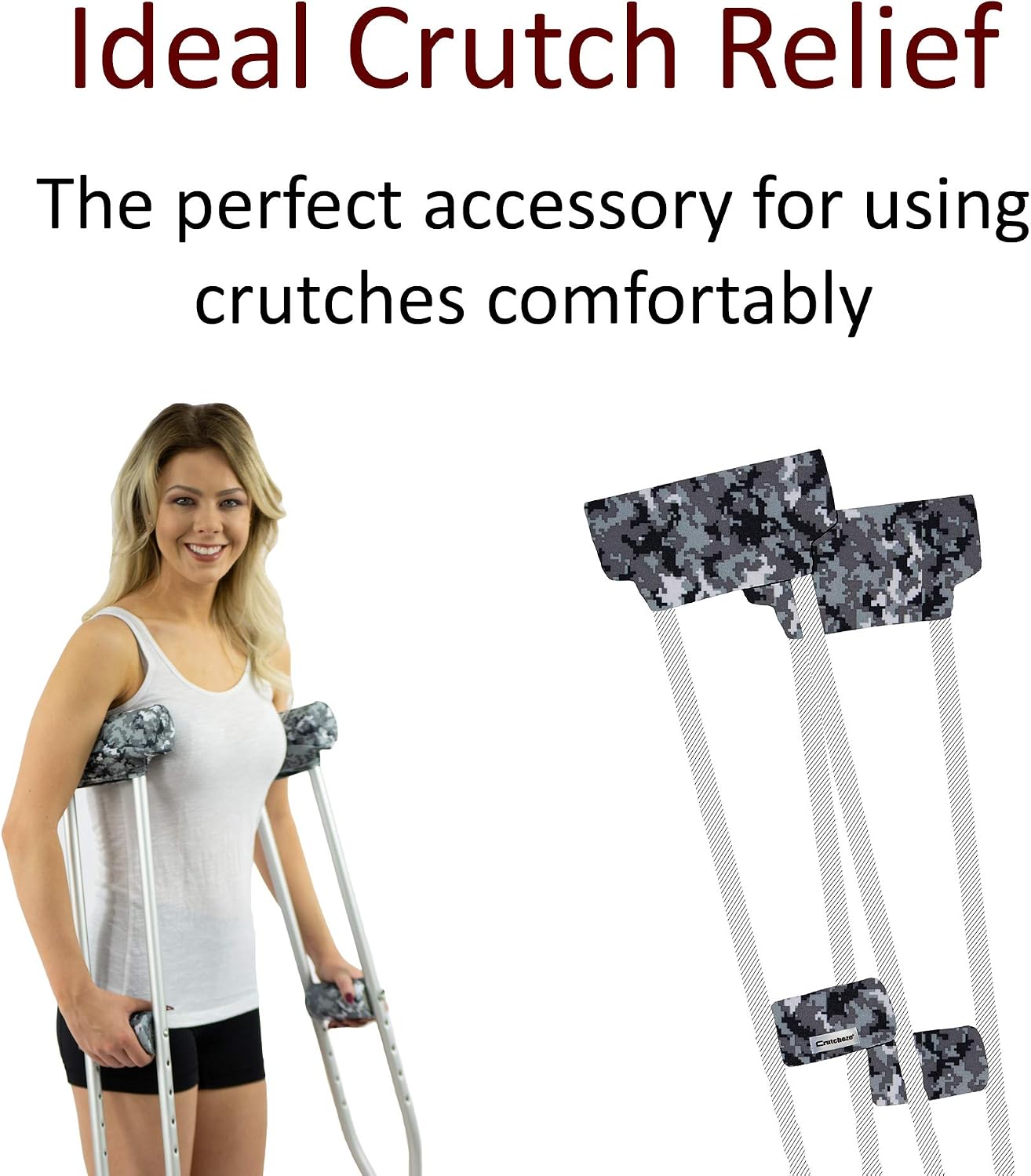 Up To 40% OFF Crutcheze Premium USA Made Crutch Pad and Hand Grip Covers | Comfortable Underarm Padding Washable Breathable Moisture Wicking Orthopedic Products Crutch Accessories (Digital Snow Camo) Promo 40% OFF Crutcheze Premium USA Made Crutch Pad and Hand Grip Covers | Comfortable Underarm Padding Washable Breathable Moisture Wicking Orthopedic Products Crutch Accessories (Digital Snow Camo)
