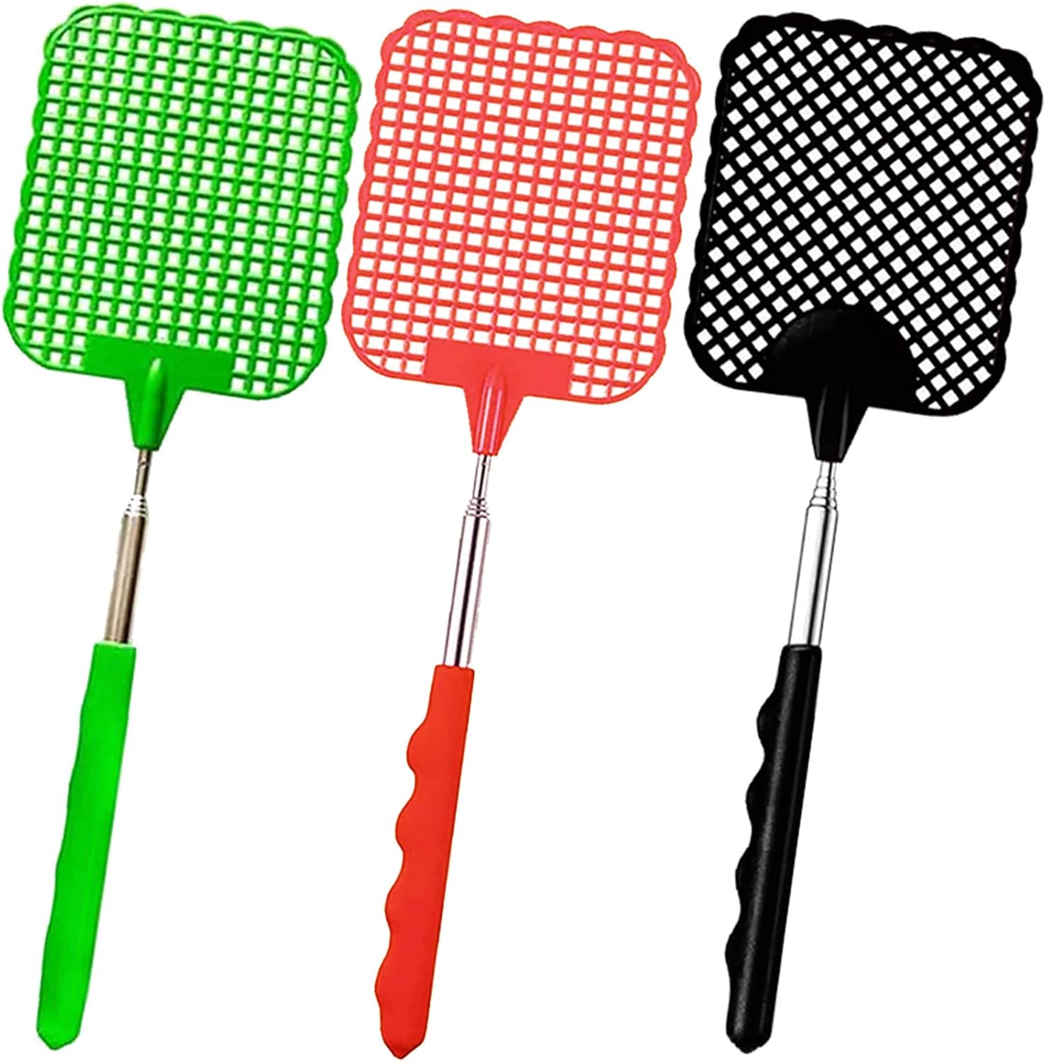 Wancala 3pcs Fly Swatter, Fly Killer Bat with Long Handle, Fly Zapper