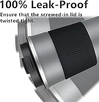 Vista 32 de WETOWETO Taza de viaje de 12 onzas, taza de café reutilizable aislada con tapa a prueba de fugas, taza de café de viaje de acero inoxidable, taza