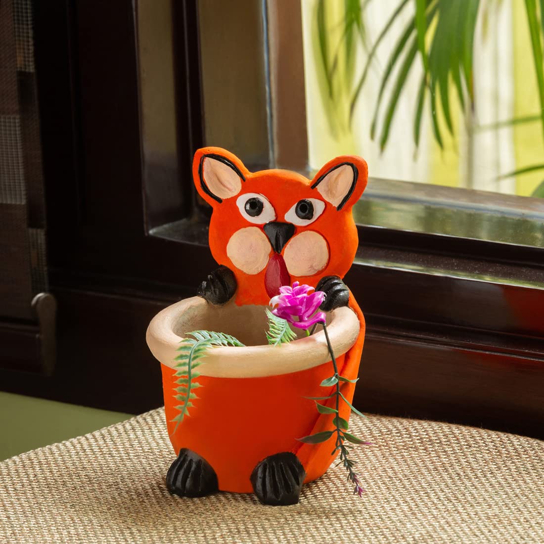 ExclusiveLane Fiesty Fox Handmade & Handpainted Terracotta Planters for Living Room & Garden Decoration Items Outdoor (4 Inches) (B09MQN2W8H) Amazon Price History, Amazon Price Tracker