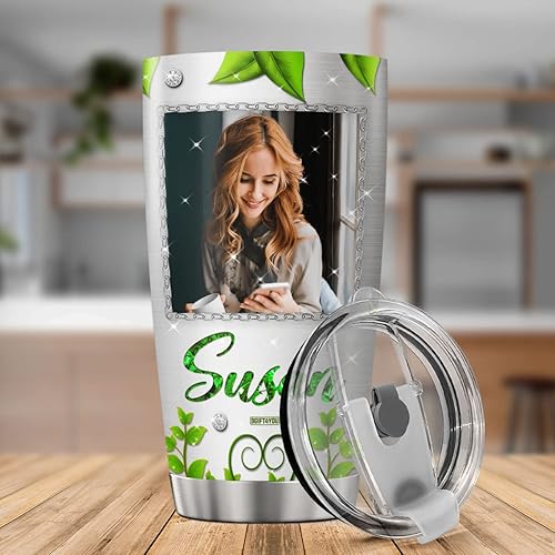 Miniatura 30 de Vaso de café personalizado con datos nutricionales para camionero, taza de viaje con tapa, regalos de cumpleaños de jubilación para hombres, Nombre